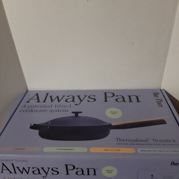 new Our Place Ceramic Nonstick Always Pan w/ O.P. Fry Deck, ltd. color "Indigo" - Picture 1 of 7